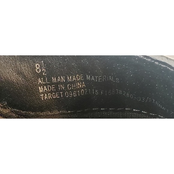 AP Women's Sz 8.5 Black Faux Leather Block Heel Side Zipper Ankle Bootie Boots - Picture 12 of 12